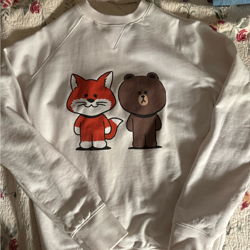 MAISON KITSUNE  x Line Friends Sweatshirt - White